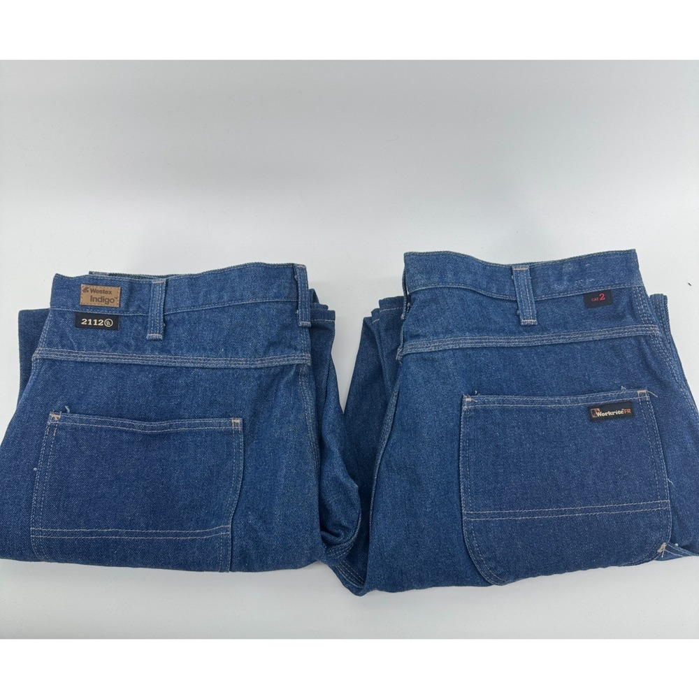Workrite Westex Indigo Carpenter Jeans Mens 40x32 Flame Resistant FR Denim